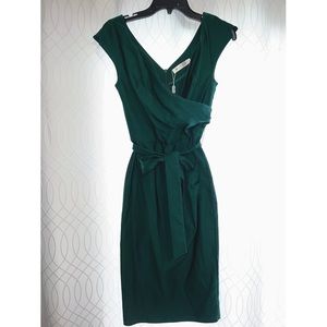 MUXXN green midi dress size small with tangs